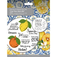 Crafter's Companion - Mediterranean Dreams - Clear Acrylic Stamps and Die Set - Live Your Zest Life