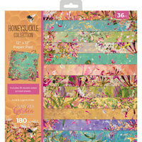 Crafter's Companion - Nature's Garden Honeysuckle Collection - 12 x 12 Paper Pad - Honeysuckle
