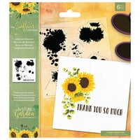 Crafter's Companion - Nature's Garden Sunflower Collection - Clear Photopolymer Stamps - Sunflower Bouquet