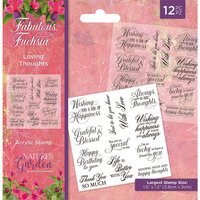 Crafter's Companion - Nature's Garden Fabulous Fuchsia Collection - Clear Acrylic Stamps - Loving Thoughts