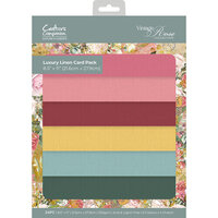 Crafter's Companion - Nature's Garden Vintage Rose Collection - 8.5 x 11 Luxury Linen Card Pack