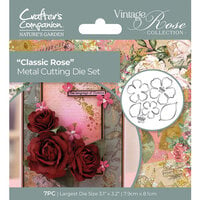 Crafter's Companion - Nature's Garden Vintage Rose Collection - Metal Dies - Classic Rose