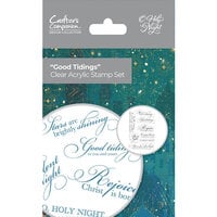 Crafter's Companion - O' Holy Night Collection - Clear Acrylic Stamps - Good Tidings