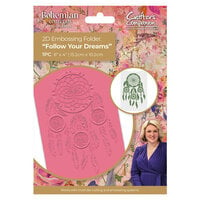 Crafter's Companion - Bohemian Collection - 2D Embossing Folder - Follow Your Dreams