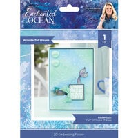 Crafter's Companion - Enchanted Ocean Collection - 2D Embossing Folder - Wonderful Waves