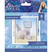 Crafter's Companion - Enchanted Ocean Collection - Clear Photopolymer Stamp And Die Set - Seashell Collection