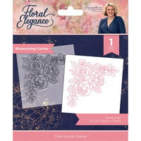 Crafter's Companion - Floral Elegance Collection - Clear Acrylic Stamps - Blossoming Corner