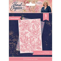 Crafter's Companion - Floral Elegance Collection - 2D Embossing Folder - Floral Delight