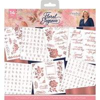Crafter's Companion - Floral Elegance Collection - 8 x 8 Foil Transfers