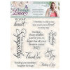 Crafter's Companion - Vintage Lace Collection - Clear Acrylic Stamps - Heartfelt Sentiments