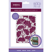 Crafter's Companion - In The Frame Bold Florals Collection - Embossing Folder - Ginkgo Leaves