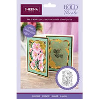 Crafter's Companion - In The Frame Bold Florals Collection - Clear Photopolymer Stamps - Wild Roses