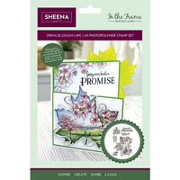 Crafter's Companion - In The Frame Collection - Timeless Leaves - Clear Photopolymer Stamp - Spring Blossom