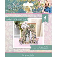 Crafter's Companion - Age Of Elegance Collection - Clear Photopolymer Stamp And Die Set - Garden Arch And Topiary Urn