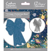 Crafter's Companion - Twelve Days of Christmas Collection - Metal Dies - Vintage Christmas Bow