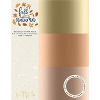 Violet Studio - Fall Into Autumn Collection - 8.5 x 11 Paper Pad - Metallic