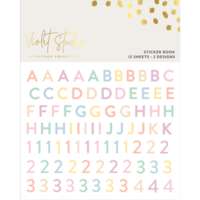 Violet Studio - Sticker Book - Pastel Alphas