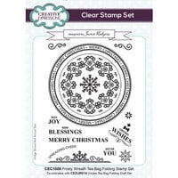 Creative Expressions - Tea Bag Folding Collection - Christmas - Clear Photopolymer Stamps - Frosty Wreath
