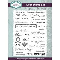 Creative Expressions - Clear Photopolymer Stamps - Signatures from the Past 2