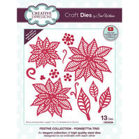 Creative Expressions - Festive Collection - Christmas - Craft Dies - Poinsettia Trio