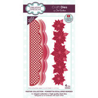 Creative Expressions - Festive Collection - Christmas - Craft Dies - Poinsettia Scalloped Border