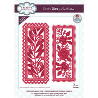 Creative Expressions - Festive Collection - Craft Dies - Christmas Rose Floral Panels