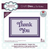 Creative Expressions - Craft Dies - Block Sentiments - Thank You