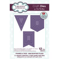Creative Expressions - Craft Dies - Frames And Tags - Mini Bunting Flags