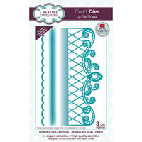 Creative Expressions - Craft Dies - Jewelled Scalloped Border