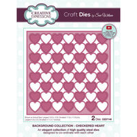 Creative Expressions - Background Collection - Craft Dies - Checkered Heart