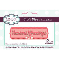 Creative Expressions - Pierced Collection - Christmas - Craft Dies - Season's Greetings