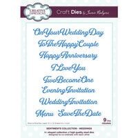 Creative Expressions - Sentiments Collection - Craft Dies - Weddings