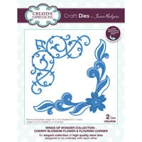 Creative Expressions - Wings Of Wonder Collection - Craft Dies - Cherry Blossom Flower and Flourish Corner