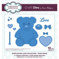 Creative Expressions - Everlasting Love Collection - Craft Dies - Teddy Bear