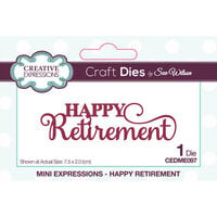 Creative Expressions - Craft Dies - Mini Expressions - Happy Retirement
