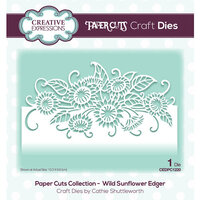 Creative Expressions - Paper Cuts Collection - Craft Dies - Wild Sunflower Edger