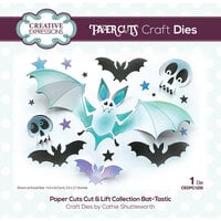 Creative Expressions - Paper Cuts Collection - Halloween - Craft Dies - Cut And Lift- Bat-Tastic