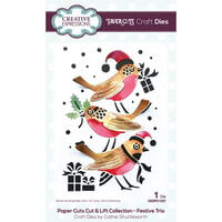 Creative Expressions - Paper Cuts Collection - Christmas - Craft Dies - Cut And Lift - Festive Trio