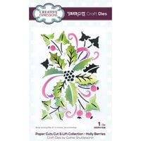 Creative Expressions - Paper Cuts Collection - Christmas - Craft Dies - Cut And Lift - Holly Berries