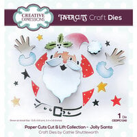 Creative Expressions - Paper Cuts Collection - Christmas - Craft Dies - Cut And Lift - Jolly Santa