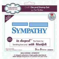 Creative Expressions - Craft Dies and Clear Photopolymer Stamp Set - Sympathy