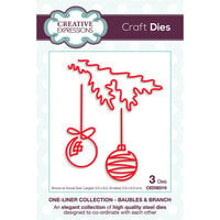 Creative Expressions - One Liner Collection - Christmas - Craft Dies - Baubles and Branch