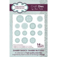 Creative Expressions - Shabby Basics Collection - Craft Dies - Buttons