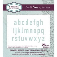 Creative Expressions - Shabby Basics Collection - Craft Dies - Lower Case Alpha
