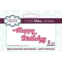 Creative Expressions - Craft Dies - Mini Shadowed Sentiments - Happy Birthday