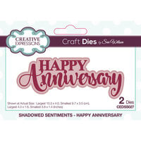 Creative Expressions - Craft Dies - Shadowed Sentiments - Happy Anniversary