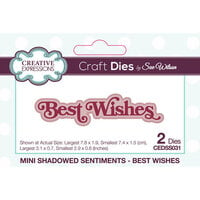 Creative Expressions - Mini Shadowed Sentiments Collection - Craft Dies - Best Wishes