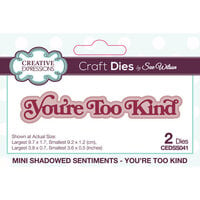 Creative Expressions - Mini Shadowed Sentiments Collection - Craft Dies - You're Too Kind