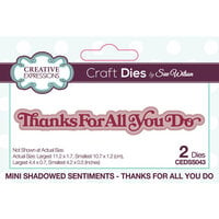 Creative Expressions - Mini Shadowed Sentiments Collection - Craft Dies - Thanks For All You Do