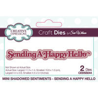 Creative Expressions - Mini Shadowed Sentiments Collection - Craft Dies - Sending A Happy Hello